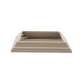 LMT 4" Sq. Traditional Two-Piece Vinyl Post Skirt for Vinyl Fence Posts (Khaki) - 1156-KHAKI