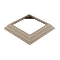 LMT 4" Sq. Traditional Two-Piece Vinyl Post Skirt for Vinyl Fence Posts (Khaki) - 1156-KHAKI