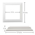 LMT 4" Sq. Traditional Two-Piece Vinyl Post Skirt for Vinyl Fence Posts (White) - 1156-WHITE