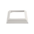 LMT 4" Sq. Traditional Two-Piece Vinyl Post Skirt for Vinyl Fence Posts (White) - 1156-WHITE