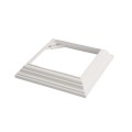 LMT 4" Sq. Traditional Two-Piece Vinyl Post Skirt for Vinyl Fence Posts (White) - 1156-WHITE
