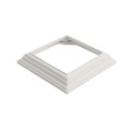 LMT 4" Sq. Traditional Two-Piece Vinyl Post Skirt for Vinyl Fence Posts (White) - 1156-WHITE