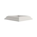 LMT 4" Sq. Traditional Two-Piece Vinyl Post Skirt for Vinyl Fence Posts (White) - 1156-WHITE