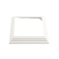LMT 5" Sq. Two-Piece Vinyl Post Skirt for Vinyl Fence Posts (White) - 1157-WHITE