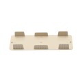 LMT 2" x 6" (1.750" x 5.738" ID) Internal Ribbed Rail Vinyl End Cap for Vinyl Fence Rails (Almond) - 1170B-ALMOND (EndCaps)
