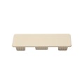 LMT 2" x 6" (1.750" x 5.738" ID) Internal Ribbed Rail Vinyl End Cap for Vinyl Fence Rails (Almond) - 1170B-ALMOND (EndCaps)