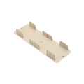 LMT 2" x 6" (1.750" x 5.738" ID) Internal Ribbed Rail Vinyl End Cap for Vinyl Fence Rails (Almond) - 1170B-ALMOND (EndCaps)