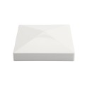 LMT 1171W 6 1/2" x 6 1/2" Horse Vinyl Post Cap (Long Lip) - White