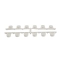 LMT Standard Bracket Kit Strip of 12 Vinyl Fence Plastic Hole Plugs (White) - 1181-WHITE