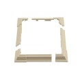 LMT Adjustable (Fits 3" Sq. to 6 1/2" Sq.) 4-Piece Vinyl Post trim for Vinyl Fence Posts (Almond) - 1189-ALMOND