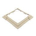 LMT Adjustable (Fits 3" Sq. to 6 1/2" Sq.) 4-Piece Vinyl Post trim for Vinyl Fence Posts (Almond) - 1189-ALMOND