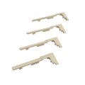 LMT Adjustable (Fits 3" Sq. to 6 1/2" Sq.) 4-Piece Vinyl Post trim for Vinyl Fence Posts (Almond) - 1189-ALMOND