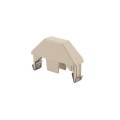 LMT 7/8" x 3" Self-Locking Dog Ear Vinyl Picket Cap for Vinyl Fence Posts (Almond) - 1206-SL-NA