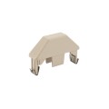 LMT 7/8" x 3" Self-Locking Dog Ear Vinyl Picket Cap for Vinyl Fence Posts (Almond) - 1206-SL-NA