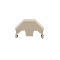 LMT 7/8" x 3" Self-Locking Dog Ear Vinyl Picket Cap for Vinyl Fence Posts (Almond) - 1206-SL-NA