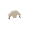 LMT 7/8" x 3" Self-Locking Dog Ear Vinyl Picket Cap for Vinyl Fence Posts (Almond) - 1206-SL-NA