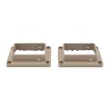 LMT 1219-KHAKI 2" x 3 1/2" Slotted Handrail Vinyl Bracket Kit For Vinyl Railing - Khaki