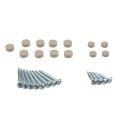 LMT 1219-KHAKI 2" x 3 1/2" Slotted Handrail Vinyl Bracket Kit For Vinyl Railing - Khaki