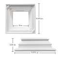 LMT 6" Sq. Federation Two-Piece Vinyl Post Skirt for Vinyl Fence Posts (White) - 1224-WHITE