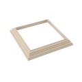 LMT 6" Sq. One-Piece Low Profile Post Skirt for Vinyl Fence Posts (Almond) - 1227-ALMOND