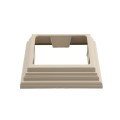 LMT 4" Sq. One-Piece Nantucket Vinyl Post Skirt for Vinyl Fence Posts (Almond) - 1232-ALMOND (PostSkirt)