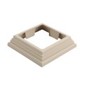 LMT 4" Sq. One-Piece Nantucket Vinyl Post Skirt for Vinyl Fence Posts (Almond) - 1232-ALMOND (PostSkirt)