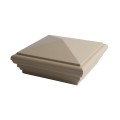 LMT 1233NA 4" x 4" Nantucket Vinyl Post Cap - Almond