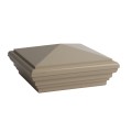 LMT 1233NA 4" x 4" Nantucket Vinyl Post Cap - Almond