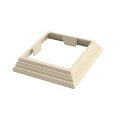 LMT 5" Sq. One-Piece Nantucket Vinyl Post Skirt for Vinyl Fence Posts (Khaki) - 1235-KHAKI