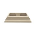 LMT 5" Sq. One-Piece Nantucket Vinyl Post Skirt for Vinyl Fence Posts (Khaki) - 1235-KHAKI