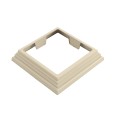 LMT 5" Sq. One-Piece Nantucket Vinyl Post Skirt for Vinyl Fence Posts (Khaki) - 1235-KHAKI