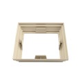 LMT 5" Sq. One-Piece Nantucket Vinyl Post Skirt for Vinyl Fence Posts (Khaki) - 1235-KHAKI