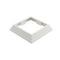 LMT 5" Sq. One-Piece Nantucket Vinyl Post Skirt for Vinyl Fence Posts (White) - 1235-WHITE