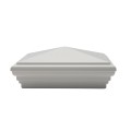 LMT 1236W 5" x 5" Nantucket Vinyl Post Cap - White (PostCaps)