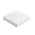 LMT 1247W 6" x 6" Horse Fence Vinyl Post Cap (Long Lip) - White (PostCaps)