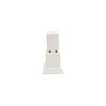 LMT 1254-WHITE 2 Piece Vinyl Railing Foot Block Kit Adjustable Gap For Vinyl Railing - White