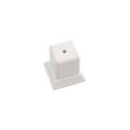 LMT 1255-WHITE 3 Piece Foot Block Kit with Mounting Plate For Vinyl Railing 