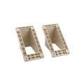 LMT 1276-ALMOND 2" x 3 1/2" Stair Rail Handrail Vinyl Bracket Kit For Vinyl Railing - Almond 