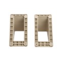 LMT 1276-ALMOND 2" x 3 1/2" Stair Rail Handrail Vinyl Bracket Kit For Vinyl Railing - Almond 