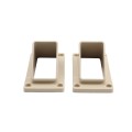 LMT 1276-ALMOND 2" x 3 1/2" Stair Rail Handrail Vinyl Bracket Kit For Vinyl Railing - Almond 