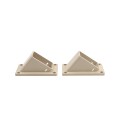LMT 1276-ALMOND 2" x 3 1/2" Stair Rail Handrail Vinyl Bracket Kit For Vinyl Railing - Almond 