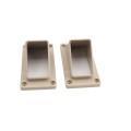 LMT 1276-KHAKI 2" x 3 1/2" Stair Rail Handrail Vinyl Bracket Kit For Vinyl Railing - Khaki