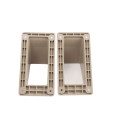 LMT 1276-KHAKI 2" x 3 1/2" Stair Rail Handrail Vinyl Bracket Kit For Vinyl Railing - Khaki