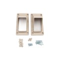 LMT 1276-KHAKI 2" x 3 1/2" Stair Rail Handrail Vinyl Bracket Kit For Vinyl Railing - Khaki