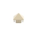 LMT 1 1/2" x 1 1/2" (1.390" x 1.390" ID) Sharp Vinyl Picket Cap for Vinyl Fence Posts (Almond) - 1341-ALMOND
