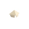 LMT 1 1/2" x 1 1/2" (1.390" x 1.390" ID) Sharp Vinyl Picket Cap for Vinyl Fence Posts (Almond) - 1341-ALMOND