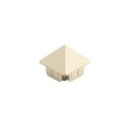 LMT 1 1/2" x 1 1/2" (1.390" x 1.390" ID) Sharp Vinyl Picket Cap for Vinyl Fence Posts (Almond) - 1341-ALMOND