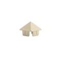 LMT 1 1/2" x 1 1/2" (1.390" x 1.390" ID) Sharp Vinyl Picket Cap for Vinyl Fence Posts (Almond) - 1341-ALMOND