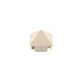 LMT 1 1/2" x 1 1/2" (1.390" x 1.390" ID) Sharp Vinyl Picket Cap for Vinyl Fence Posts (Beige) - 1341-BEIGE