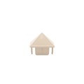 LMT 1 1/2" x 1 1/2" (1.390" x 1.390" ID) Sharp Vinyl Picket Cap for Vinyl Fence Posts (Beige) - 1341-BEIGE